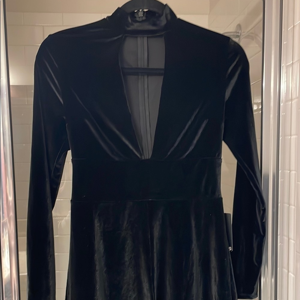 Elegant Black Velvet Romper
